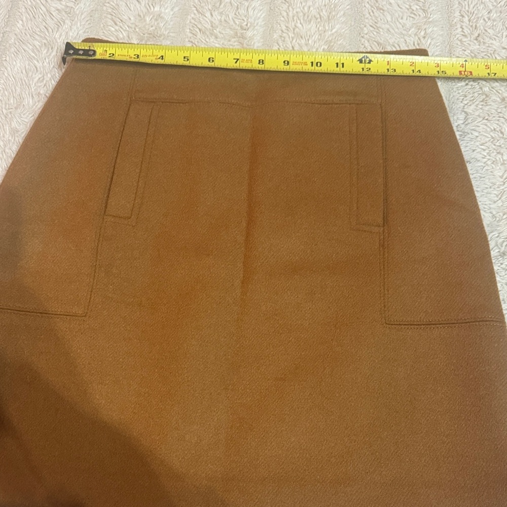 LOFT Tan/Brown Wool Blend Skirt -Size 8P - Picture 8 of 11